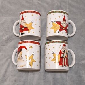 Vintage 1994 Christmas Holiday Mugs